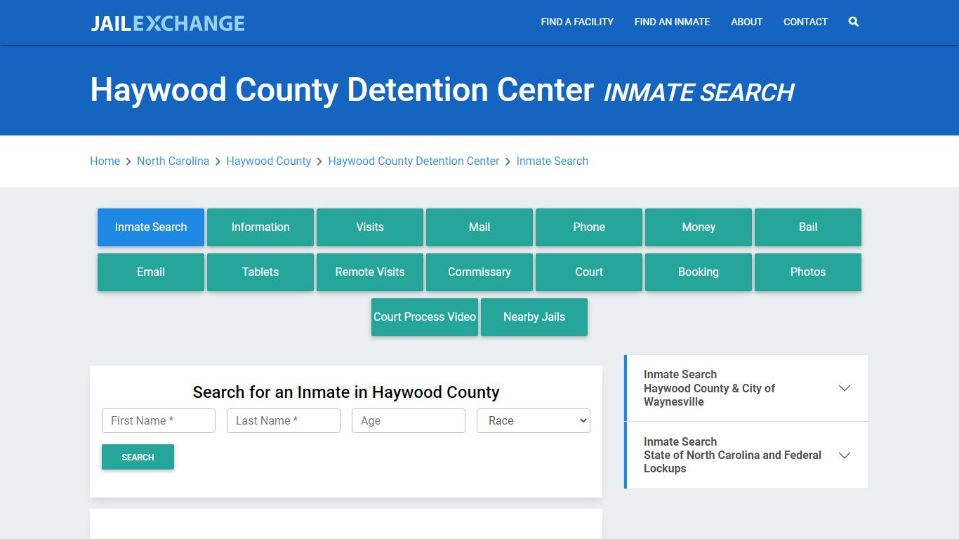 Haywood County Detention Center Inmate Search - Jail Exchange