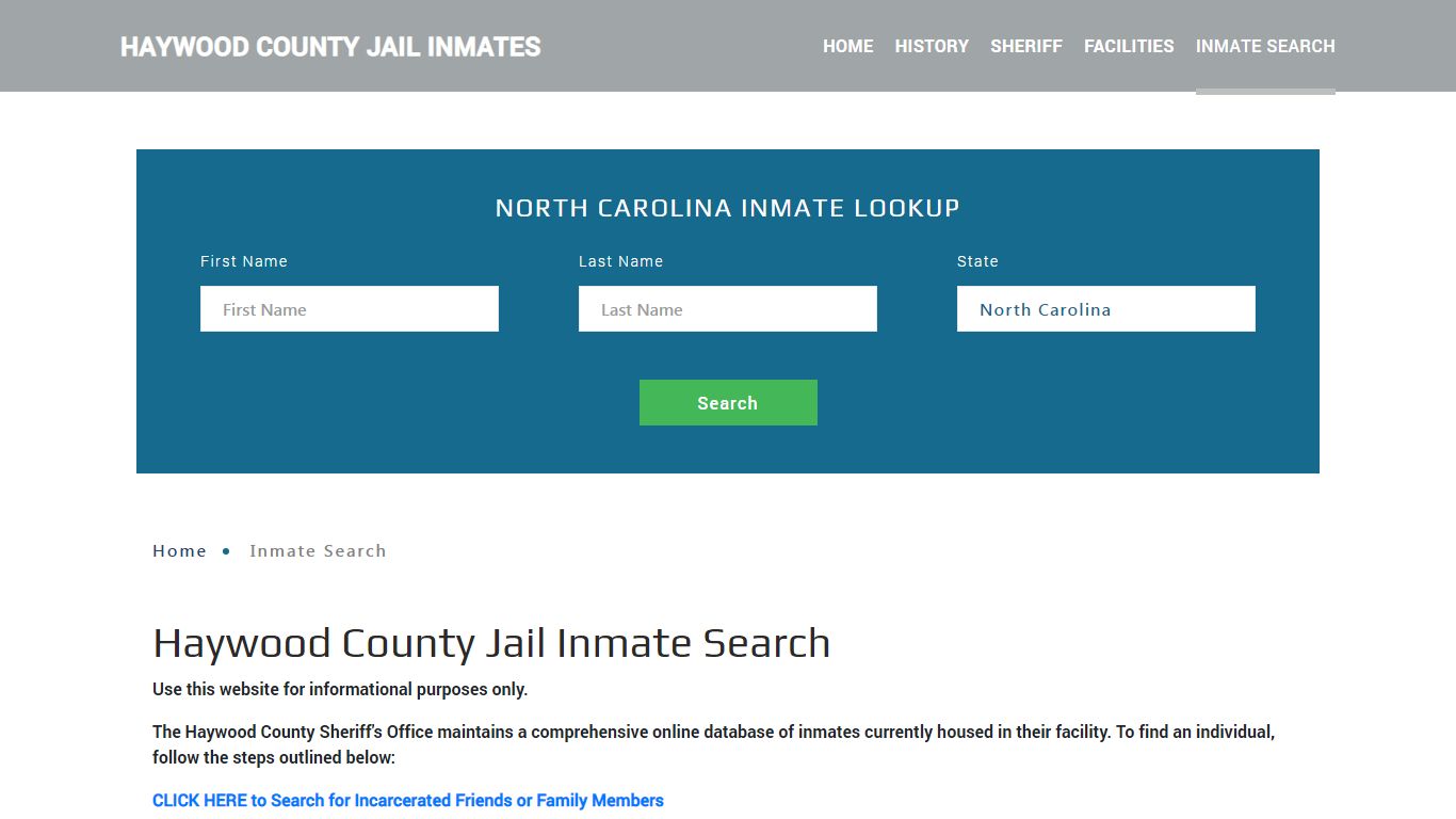 Haywood County, NC Detainee Lookup